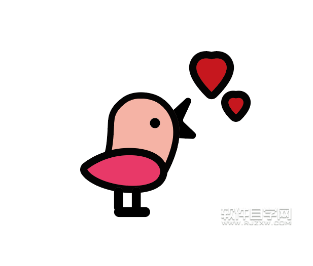 ai怎么畫(huà)一個(gè)示愛(ài)的小鳥(niǎo)