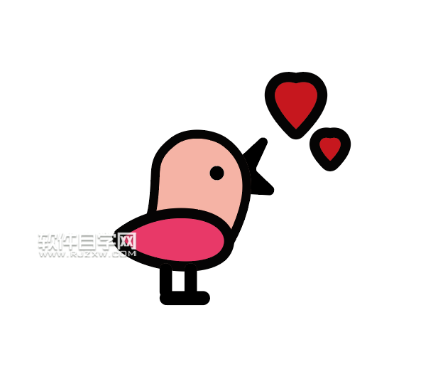 ai怎么畫(huà)一個(gè)示愛(ài)的小鳥(niǎo)