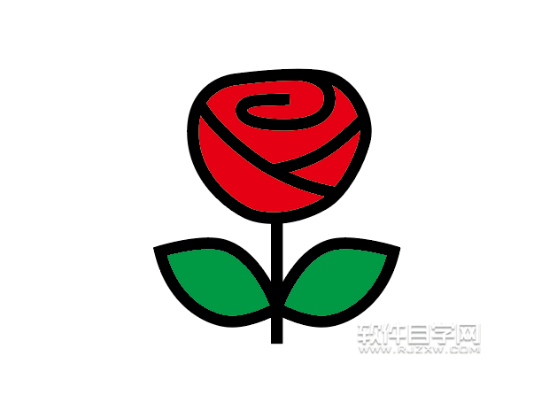 ai怎么畫一朵紅玖瑰花