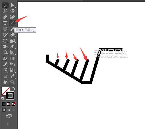 ai怎么畫一個簡筆畫斗車