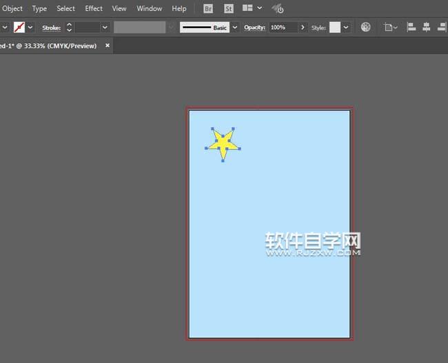 AI怎么在藍色畫布畫星星