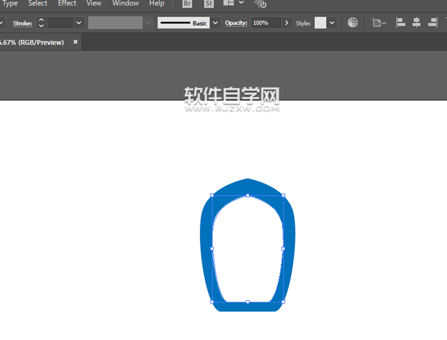 ai怎么用對(duì)稱方法畫洗衣液瓶圖形
