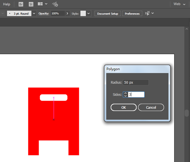 用ai矩形畫危險三角牌的方法