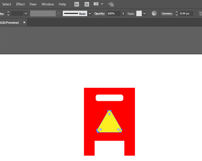 用ai矩形畫危險三角牌的方法