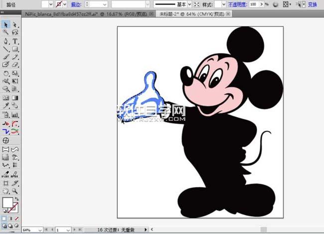 ai繪制米老鼠的步驟