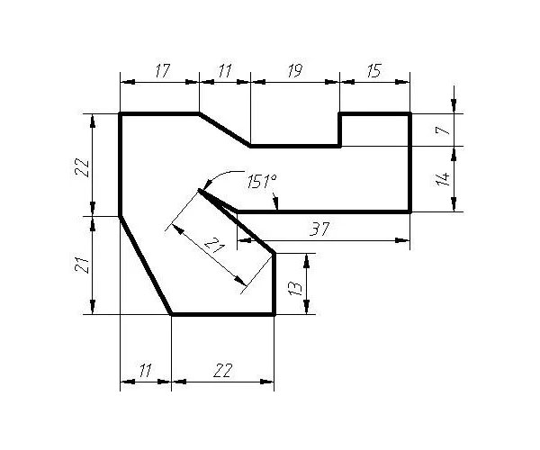 CAD用角度追蹤繪直線練習(xí)圖