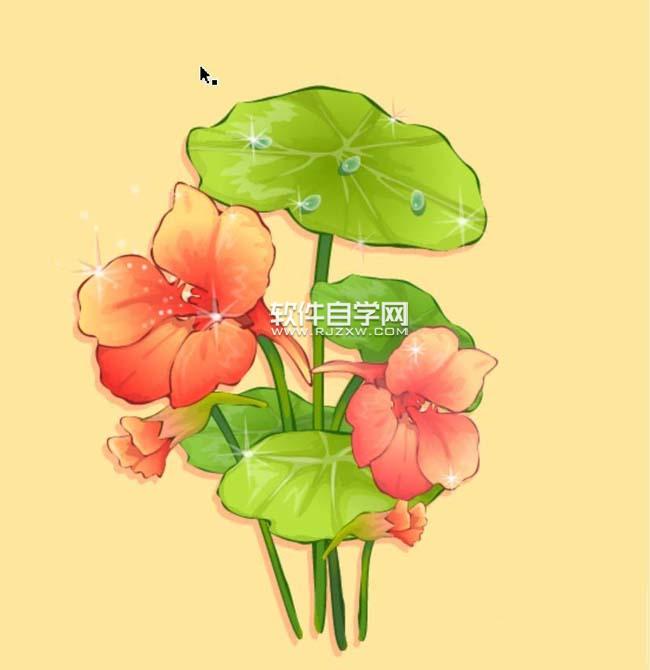 ai怎么繪制荷葉與荷花