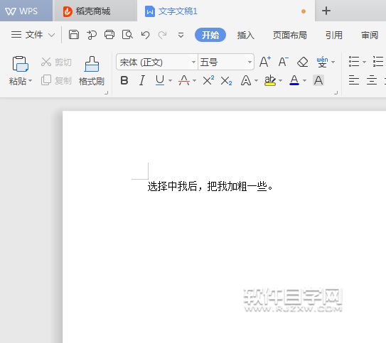 wps文本中怎么加粗字體