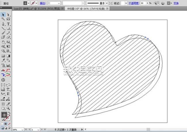 ai怎么設計心形標簽