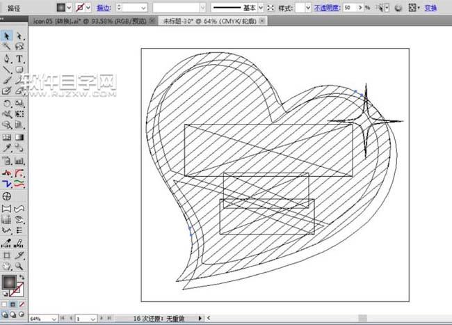 ai怎么設計心形標簽