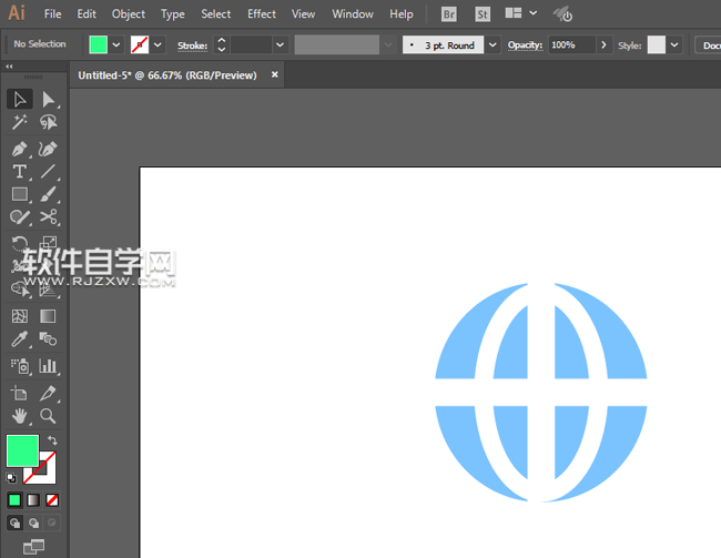 ai怎么畫全球通訊圖案