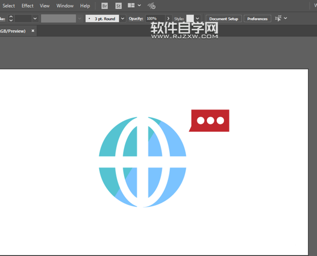 ai怎么畫全球通訊圖案