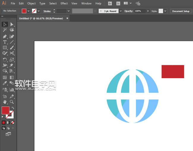 ai怎么畫全球通訊圖案