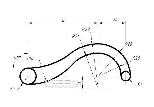 圓相切關系的CAD練習題