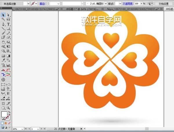 ai怎么畫心形夢幻花朵