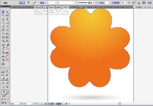 ai怎么畫心形夢幻花朵