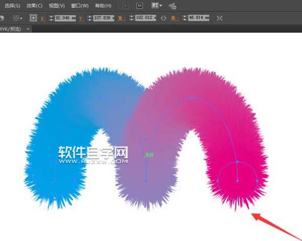 ai怎么設計毛茸茸的M字