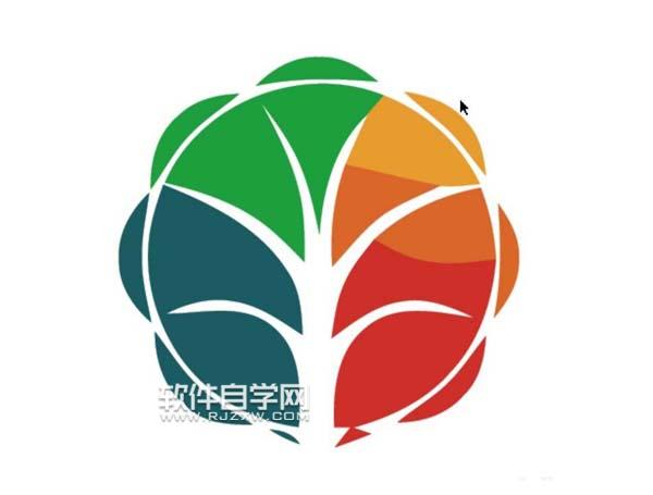 ai怎么畫花朵樣式的LOGO效果