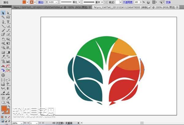 ai怎么畫花朵樣式的LOGO效果