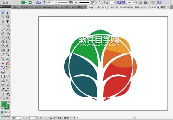 ai怎么畫花朵樣式的LOGO效果