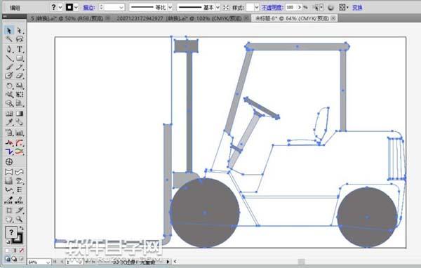 ai怎么畫叉車圖案
