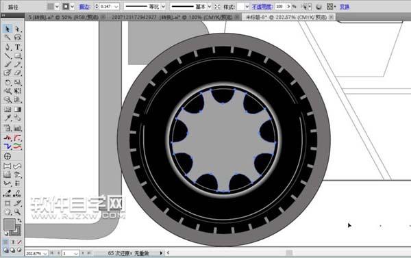 ai怎么畫叉車圖案