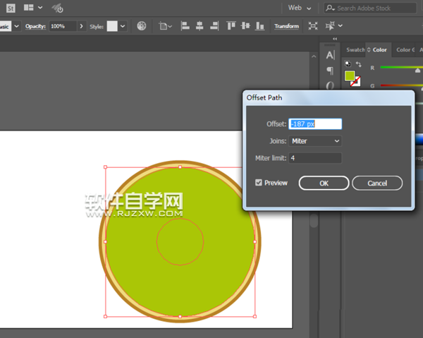ai怎么畫獼猴桃圖案