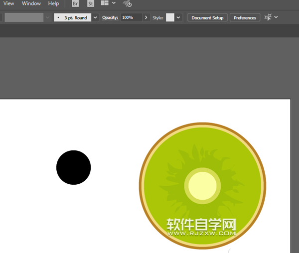ai怎么畫獼猴桃圖案