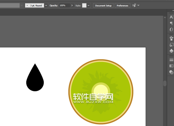 ai怎么畫獼猴桃圖案