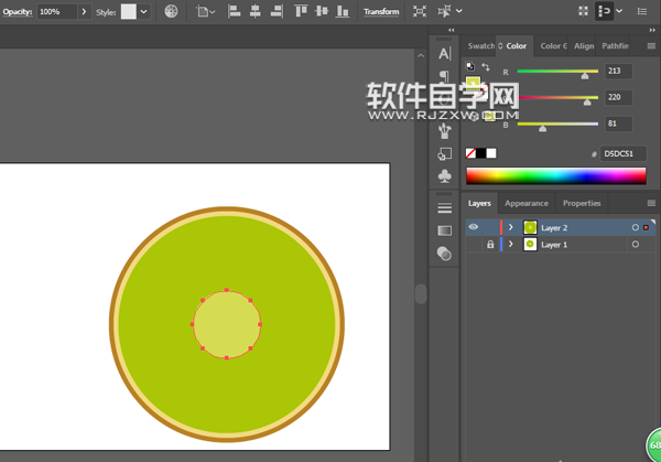 ai怎么畫獼猴桃圖案