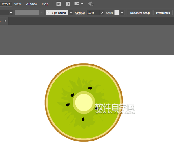ai怎么畫獼猴桃圖案