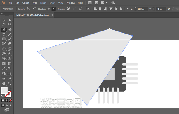 ai怎么畫電腦芯片