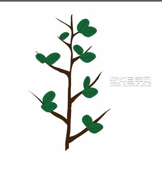 AI怎么畫小樹苗插畫