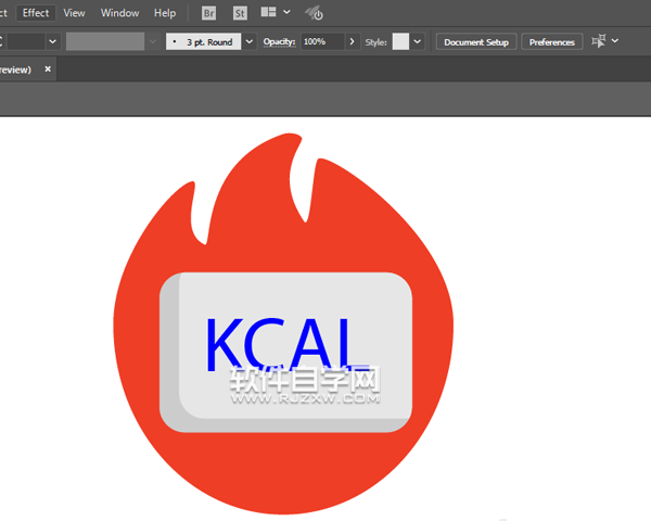 AI怎么畫卡路里符號？