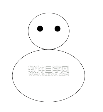 ai怎么繪制簡易雪人