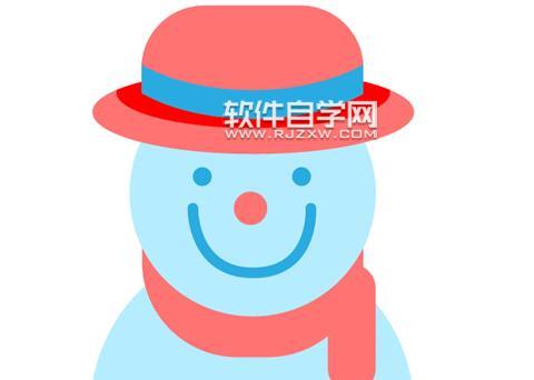 ai怎么繪制圣誕雪人