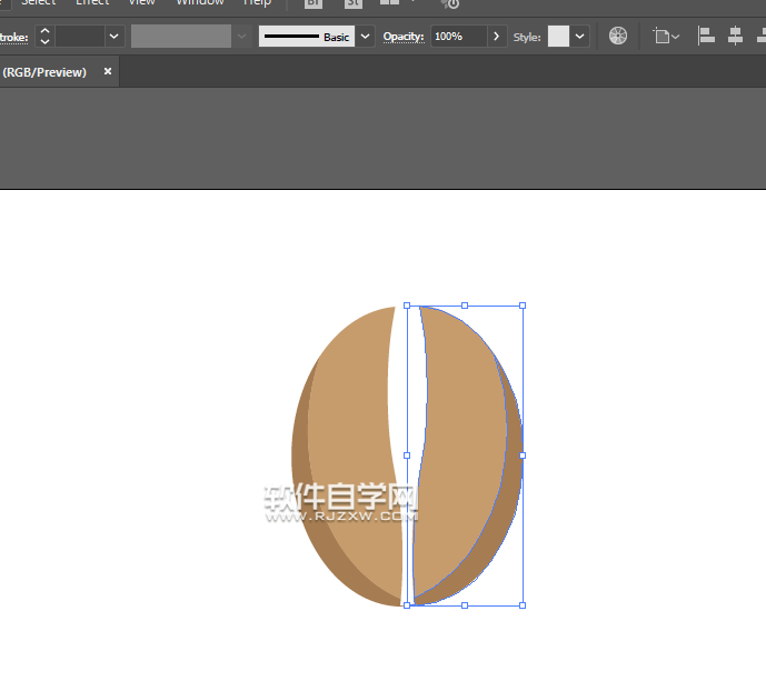 ai怎么繪制咖啡豆呢？