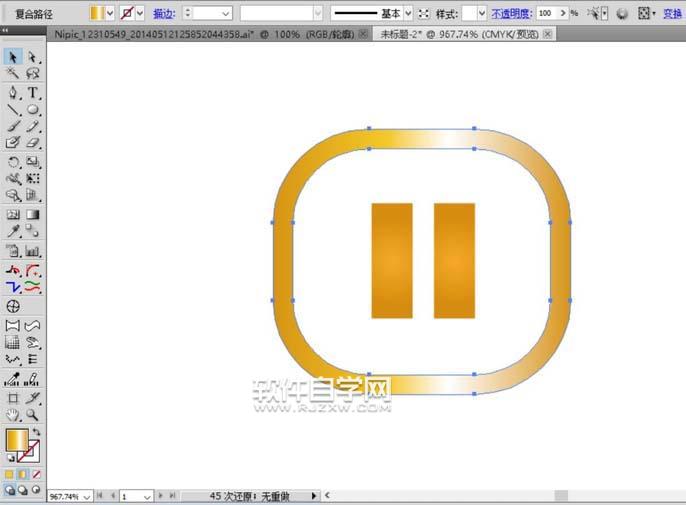 AI怎么繪制各種播放器按鈕