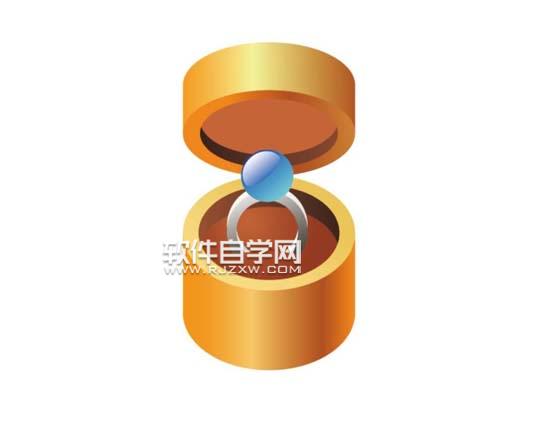 ai怎么繪制盒裝的戒指效果