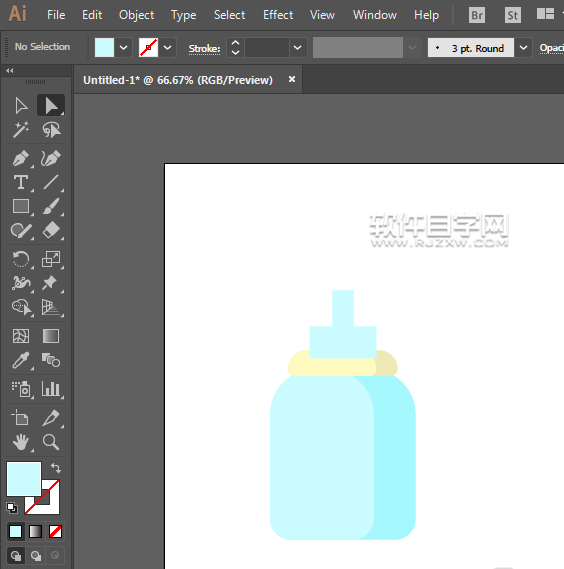 ai怎么畫奶瓶呢?