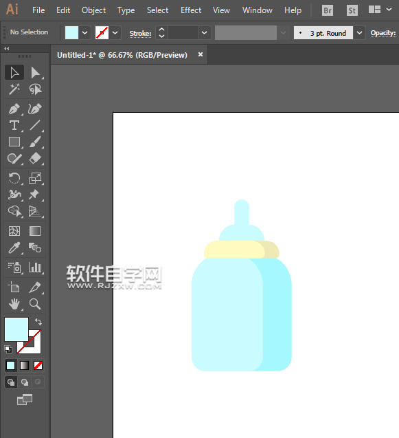 ai怎么畫奶瓶呢?