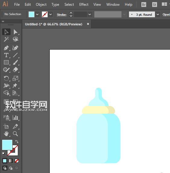 ai怎么畫奶瓶呢?