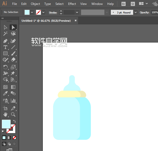ai怎么畫奶瓶呢?