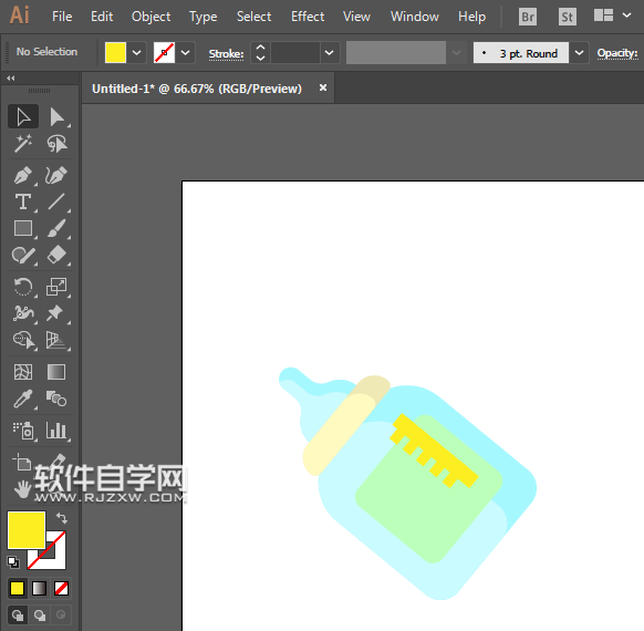 ai怎么畫奶瓶呢?