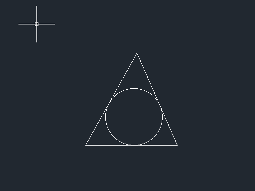 CAD怎么在三角形里畫相切圓