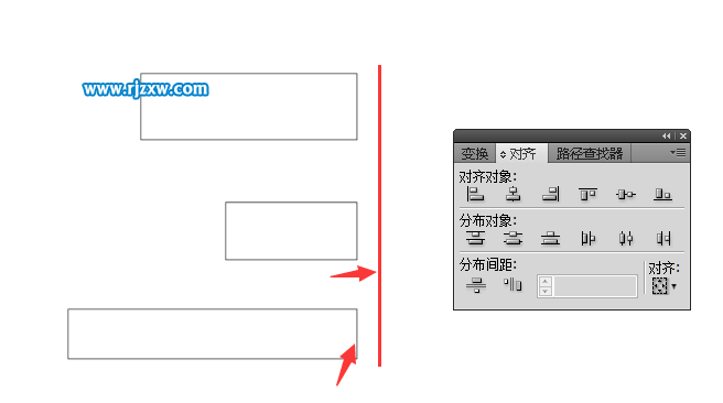 AI水平右對齊怎么使用