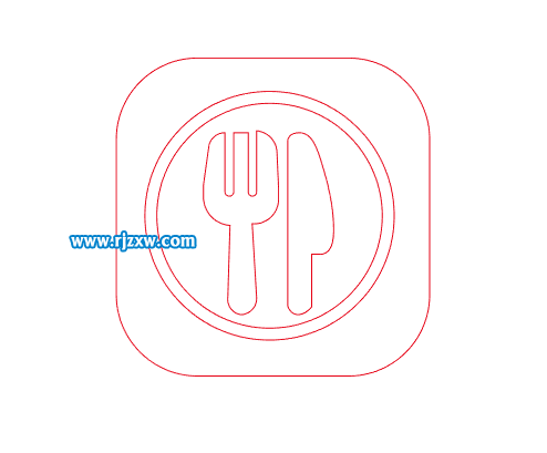 餐具圖標怎么用AI設(shè)計