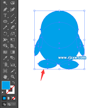 怎么用AI查找路徑來合并企鵝圖標(biāo)