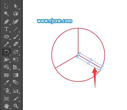 AI怎么把圓分成3份