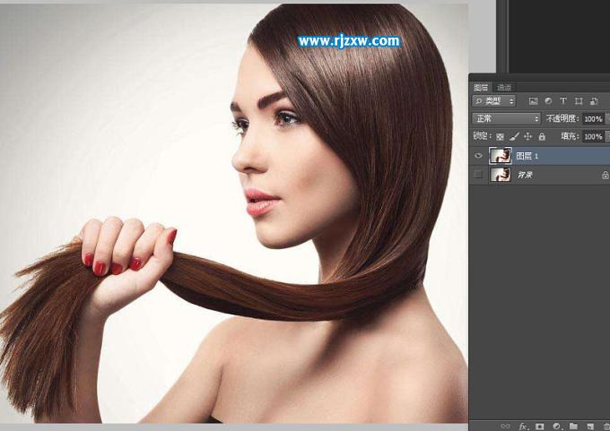 ps圖層樣式混合選項進行人像摳圖